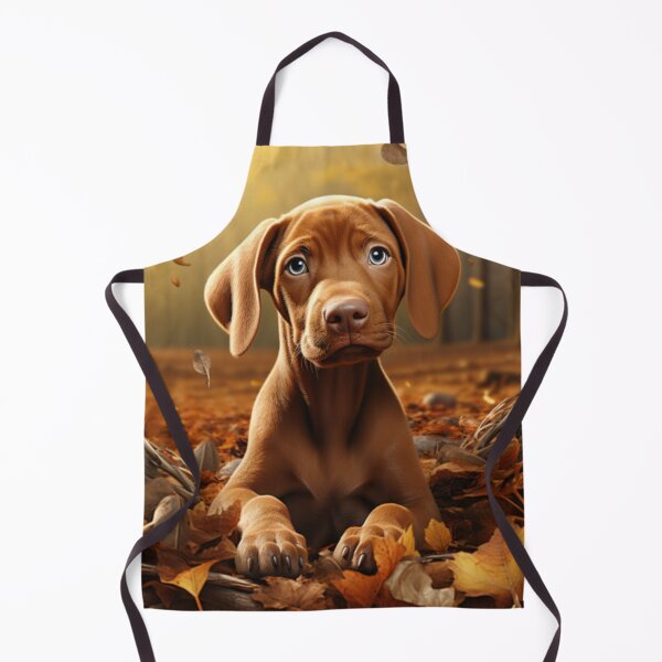 Item preview, Vizsla Puppy In Autumn designed and sold by ZenEverAI.