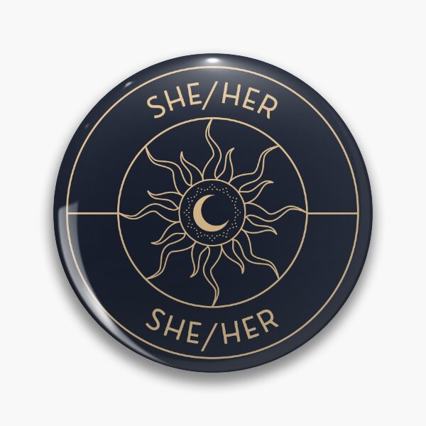Item preview, I Go By She/Her Pronouns | LGBTQ Pride Aesthetic | She Her Pronoun designed and sold by Furia LGBTQ+ Accessories.