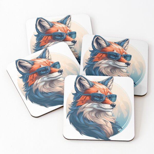 Item preview, Blue Fox in glasses designed and sold by FoxIsland.