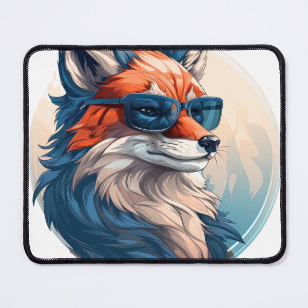 Item preview, Blue Fox in glasses designed and sold by FoxIsland.
