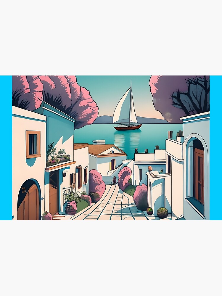 Thumbnail 2 of 2, Laptop Skin, Old Traditional Greece Cycladic homes designed and sold by Patricks-Art.