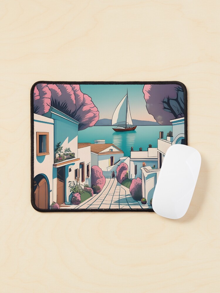 Thumbnail 1 of 5, Mouse Pad, Old Traditional Greece Cycladic homes designed and sold by Patricks-Art.