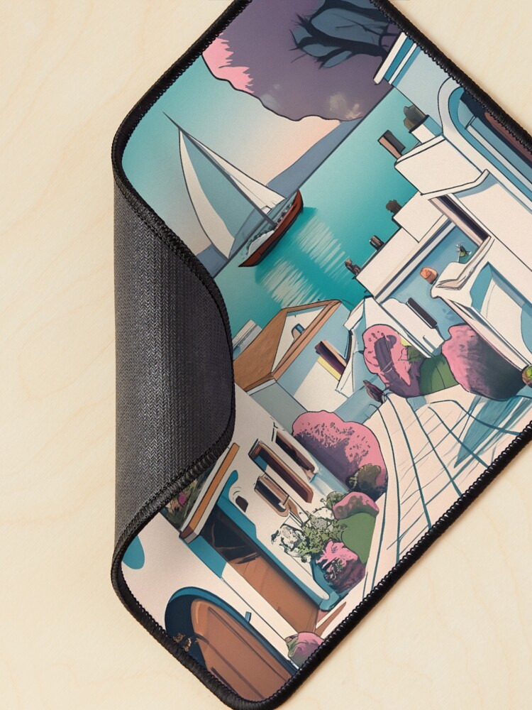 Thumbnail 2 of 5, Mouse Pad, Old Traditional Greece Cycladic homes designed and sold by Patricks-Art.