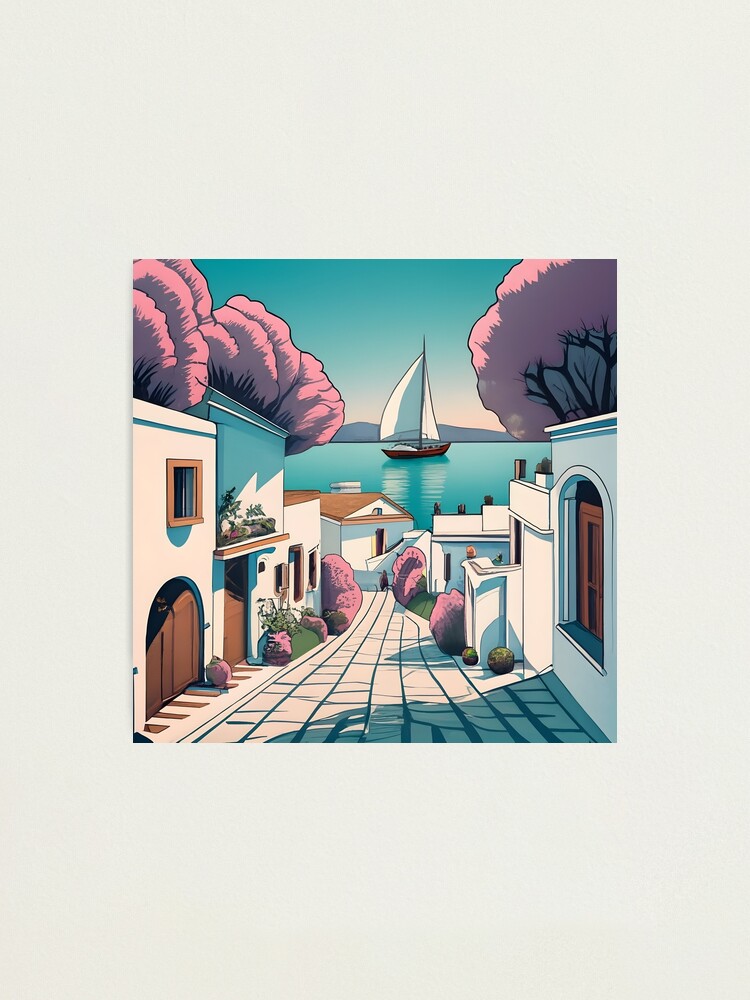 Thumbnail 1 of 3, Photographic Print, Old Traditional Greece Cycladic homes designed and sold by Patricks-Art.
