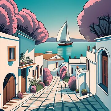 Artwork thumbnail, Old Traditional Greece Cycladic homes by Patricks-Art