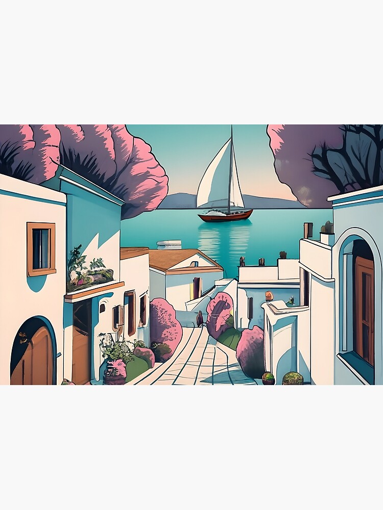 Thumbnail 3 of 3, Journal, Old Traditional Greece Cycladic homes designed and sold by Patricks-Art.