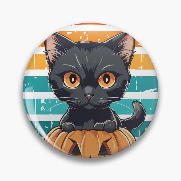 Item preview, Why Are you Looking at Me, Halloween Cat Sitting On a Pumpkin . designed and sold by Latmassology.