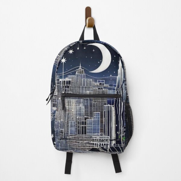 Item preview, Abstract City Life - Crescent Moon Surrealism Skyline 25 designed and sold by Benito Del Ray.