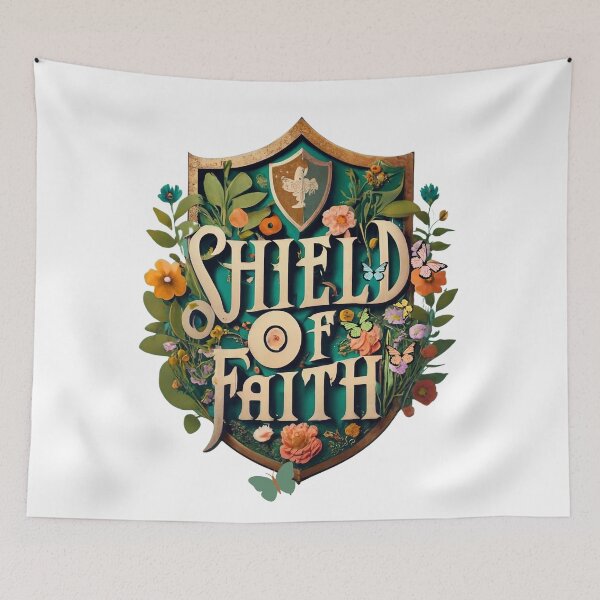 Item preview, Sheild of Faith, Flowery and Butterfly Art designed and sold by Faithloveshop.