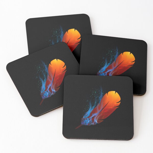 Item preview, Red Feather with Blue Fire - DabiHawks - Feathers On Fire designed and sold by Aryn-Singer.