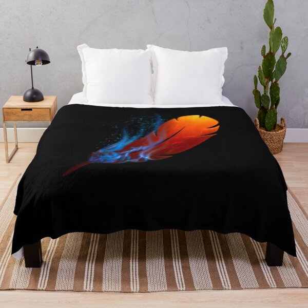 Item preview, Red Feather with Blue Fire - DabiHawks - Feathers On Fire designed and sold by Aryn-Singer.