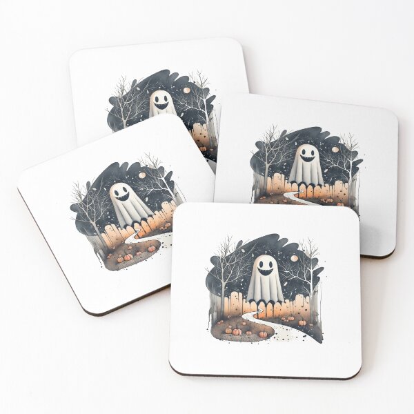 Item preview, Cute Ghost T-Shirt and gifts: Mischievous Grin and Eerie Light designed and sold by damiang.