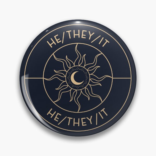 Item preview, I Go By He/They/It Pronouns | LGBTQ Pride Aesthetic | He They It Pronoun designed and sold by Furia LGBTQ+ Accessories.