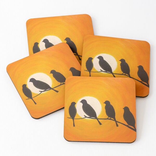 Item preview, Four birds in early sunrise designed and sold by Irisarts61.
