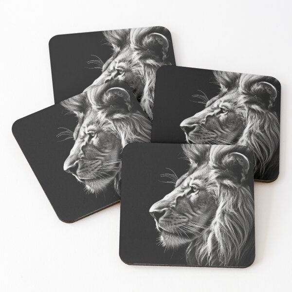 Item preview, Black and White Lion Head designed and sold by Adora Studio.