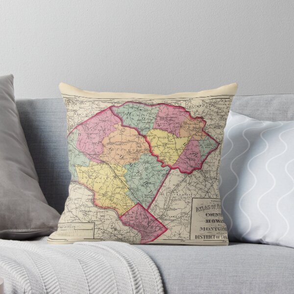 Item preview, Vintage Map of Montgomery and Howard County MD (1873) designed and sold by BravuraMedia.