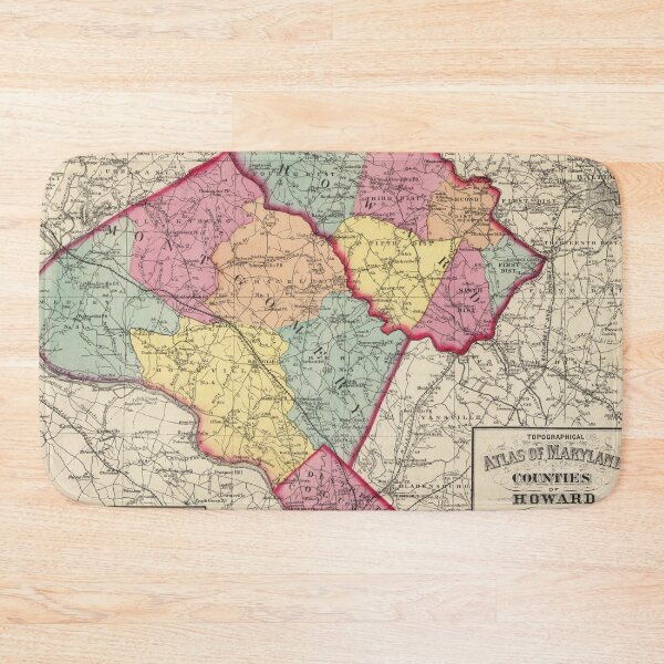 Item preview, Vintage Map of Montgomery and Howard County MD (1873) designed and sold by BravuraMedia.