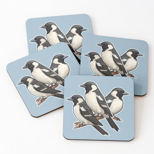 Item preview, Three Butcherbirds designed and sold by GediaPrints.