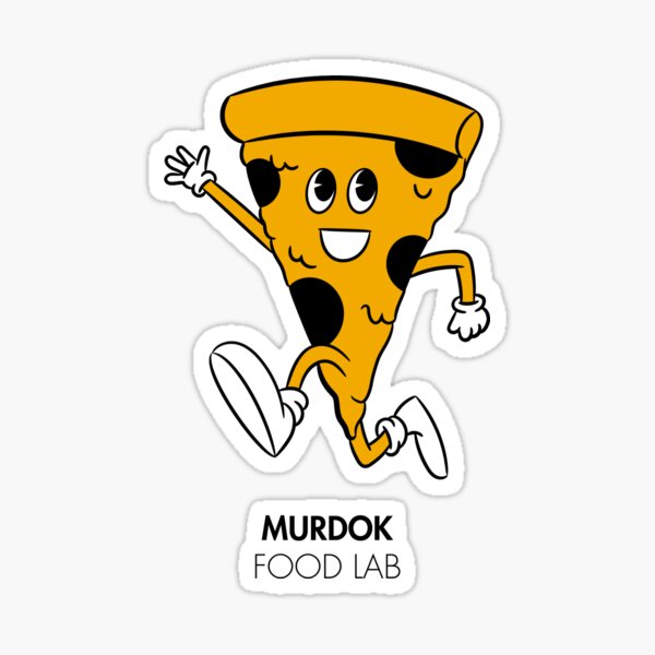 Murdok Food Lab - Pizza slice "say Hi" Sticker