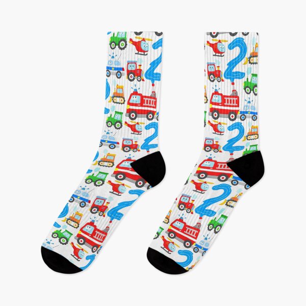 Item preview, Toddlers 2 Years Birthday Cars Police, Fire Truck, Tractor, Digger, Train designed and sold by samshirts.