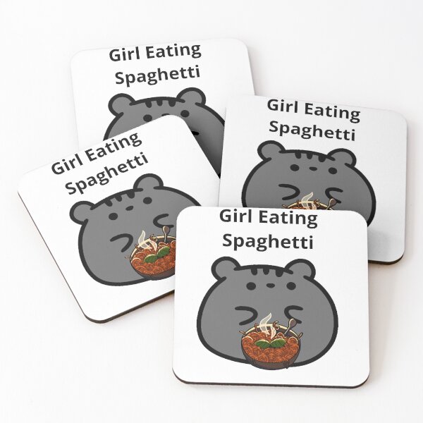 Item preview,  Girl Eating Spaghetti designed and sold by Mirmura.