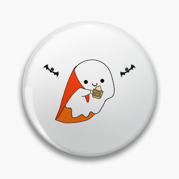 Item preview, Smiling ghost with coffee designed and sold by MyFluffyCloud.