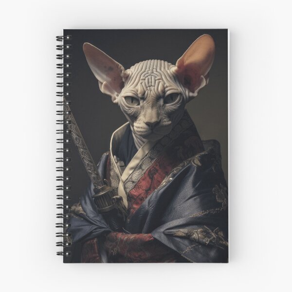 Item preview, Sphynx cat portrait like a samurai designed and sold by Cocco Banana.