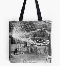 Nikola Tesla Electricity Tote Bag
