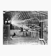 Nikola Tesla Electricity Photographic Print