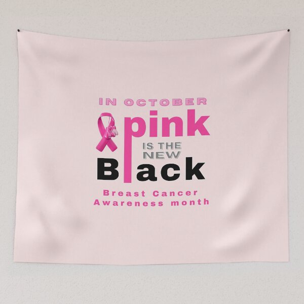 Item preview, pink is the new black breast cancer awereness month designed and sold by FatBirdie.
