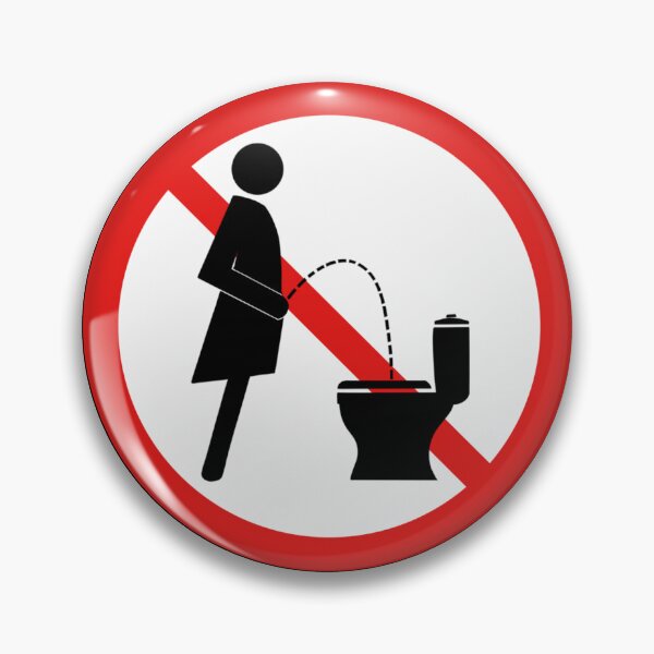 Item preview, Female only Bathroom warning sign  designed and sold by SinKillerShop.