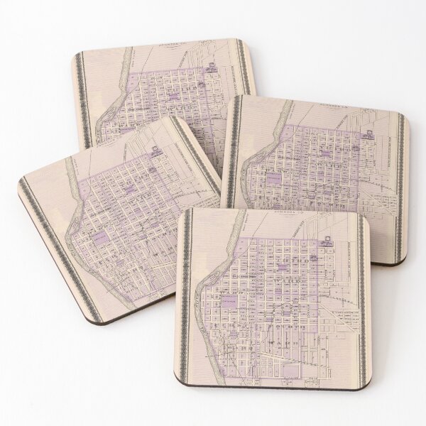 Item preview, Vintage Map of Iowa City IA (1875) designed and sold by BravuraMedia.