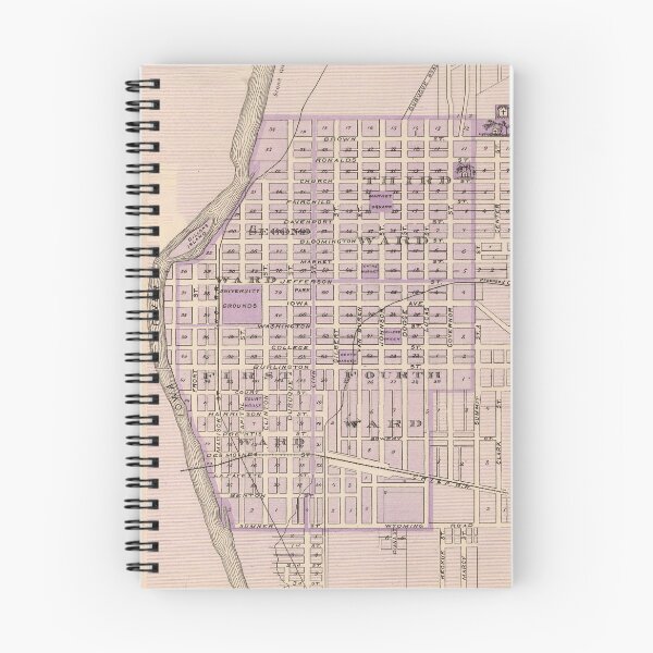 Item preview, Vintage Map of Iowa City IA (1875) designed and sold by BravuraMedia.