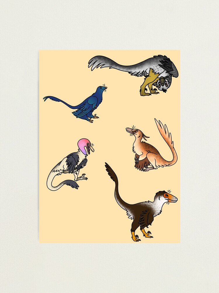 Cute Deinonychus Art Board Print for Sale by saradrawspaleo