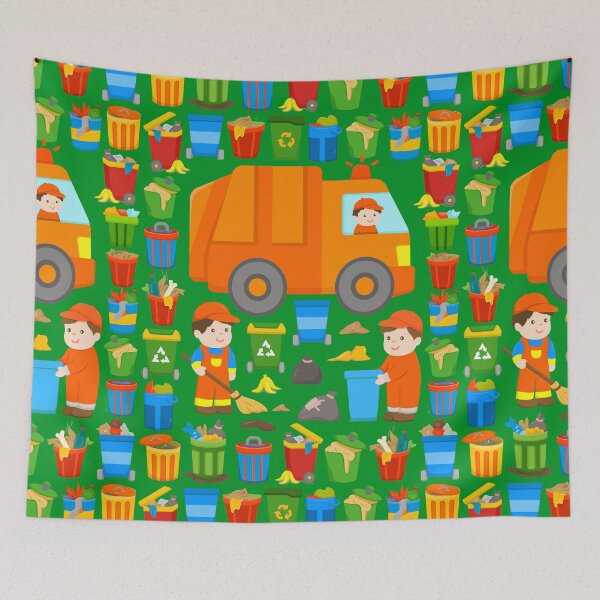 Item preview, Garbage Collection Truck Refuse Collectors City Cleaner Trash Cans designed and sold by samshirts.