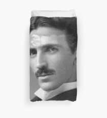 Nikola Tesla Portrait Duvet Cover