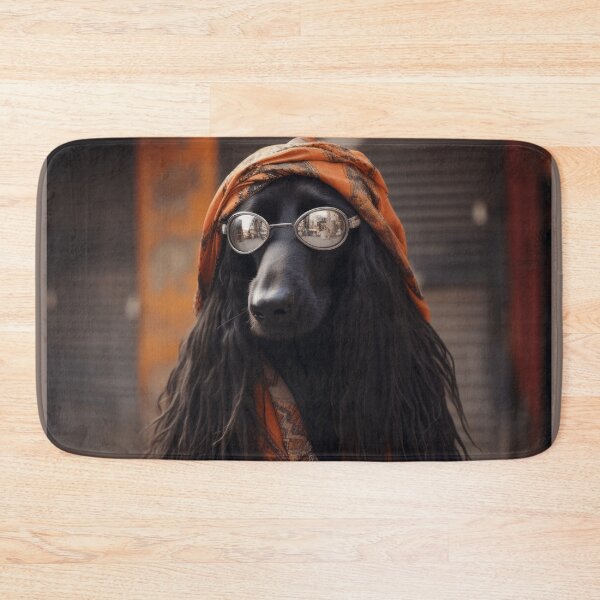 Item preview, Black Afghan Hound like a rastaman designed and sold by Cocco Banana.