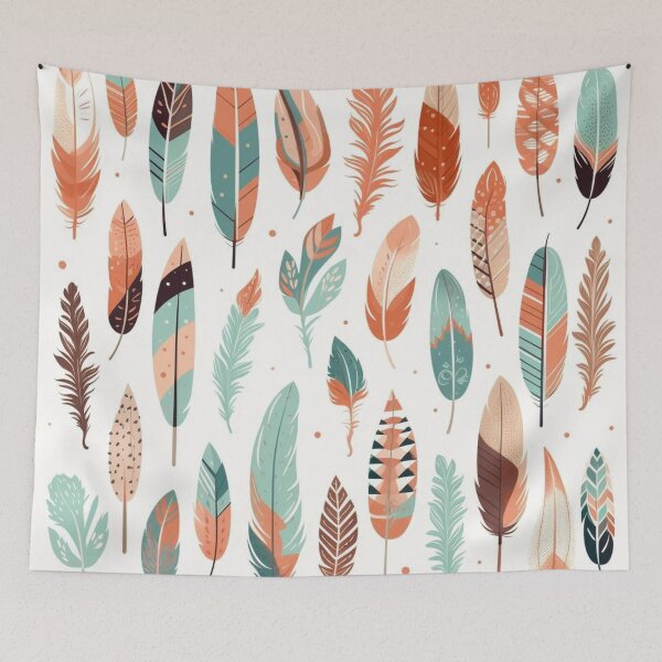 Item preview, Colorful Boho Feathers designed and sold by Adora Studio.