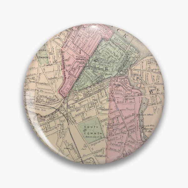 Item preview, Vintage Map of Lowell MA (1871) designed and sold by BravuraMedia.