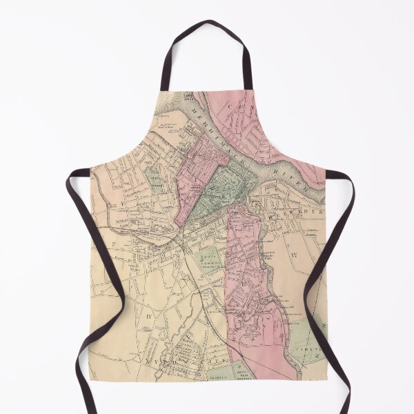 Item preview, Vintage Map of Lowell MA (1871) designed and sold by BravuraMedia.