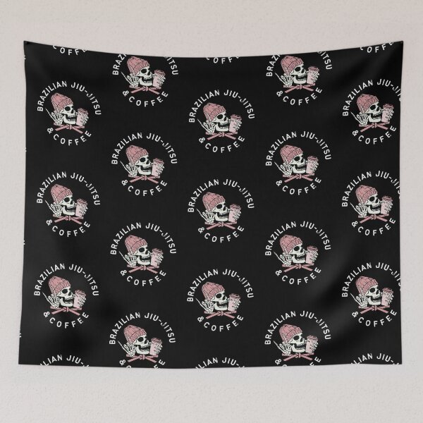 Item preview, Brazilian Jiu Jitsu And Coffee Beanie, Rock On Vintage Skull designed and sold by Polishthestone.