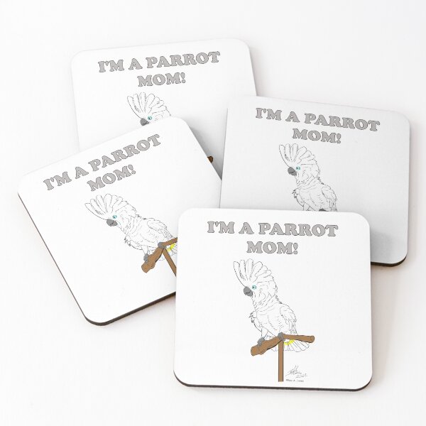 Item preview, I'm a Parrot Mom! - Umbrella Cockatioo designed and sold by Laughing Parrot Studio.