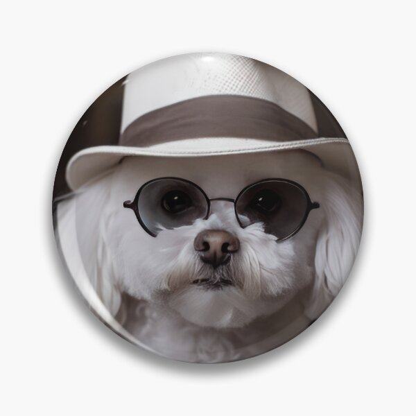 Item preview, Cute Bichon Frise with hat and glasses designed and sold by Cocco Banana.