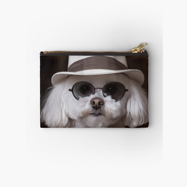 Item preview, Cute Bichon Frise with hat and glasses designed and sold by Cocco Banana.