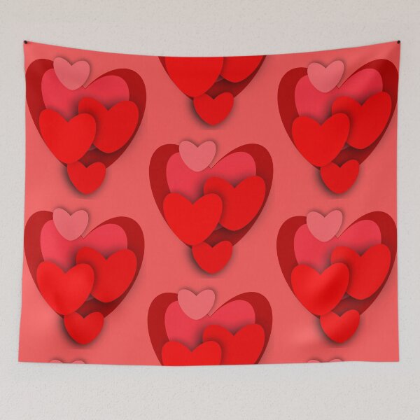 Item preview, Big red love heart red love pattern designed and sold by nickardi.