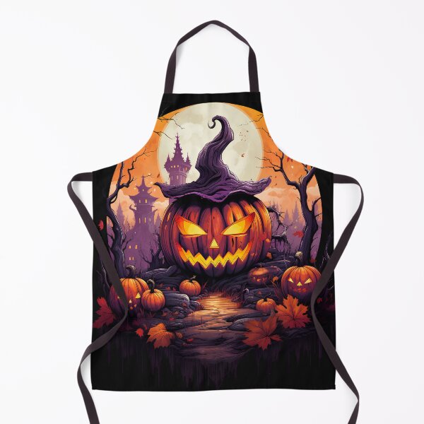 Item preview, Horror pumpkin with lilac hat, Halloween night designed and sold by DarkScienses.