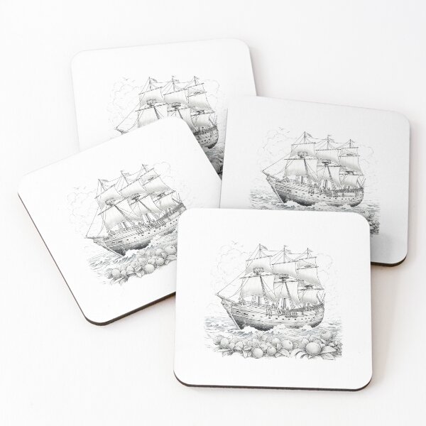 Item preview, Black and white ship, drawn, Cruise Mode On, Funny Cruise Quote, trawel designed and sold by PRYMULLART.