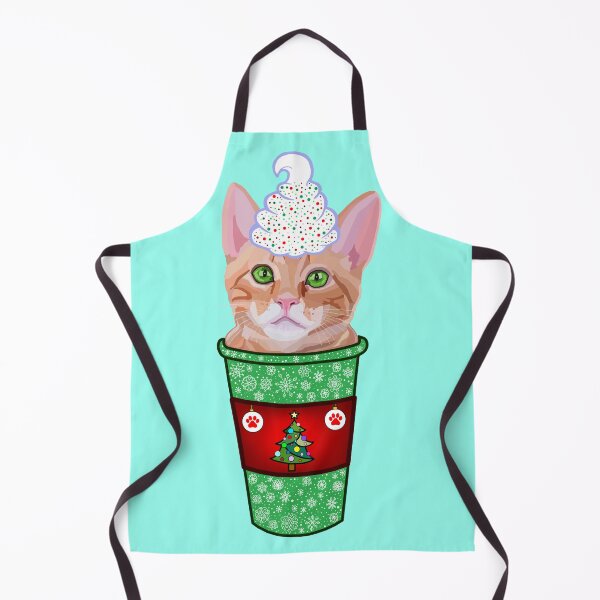 Item preview, Christmas Peppermint Mocha Ginger Cat Coffee designed and sold by Deborah Camp.