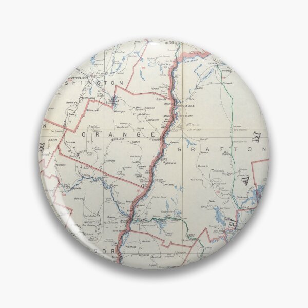 Item preview, Vintage New Hampshire & Vermont Portal Route Map (1959) designed and sold by BravuraMedia.