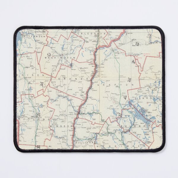 Item preview, Vintage New Hampshire & Vermont Portal Route Map (1959) designed and sold by BravuraMedia.